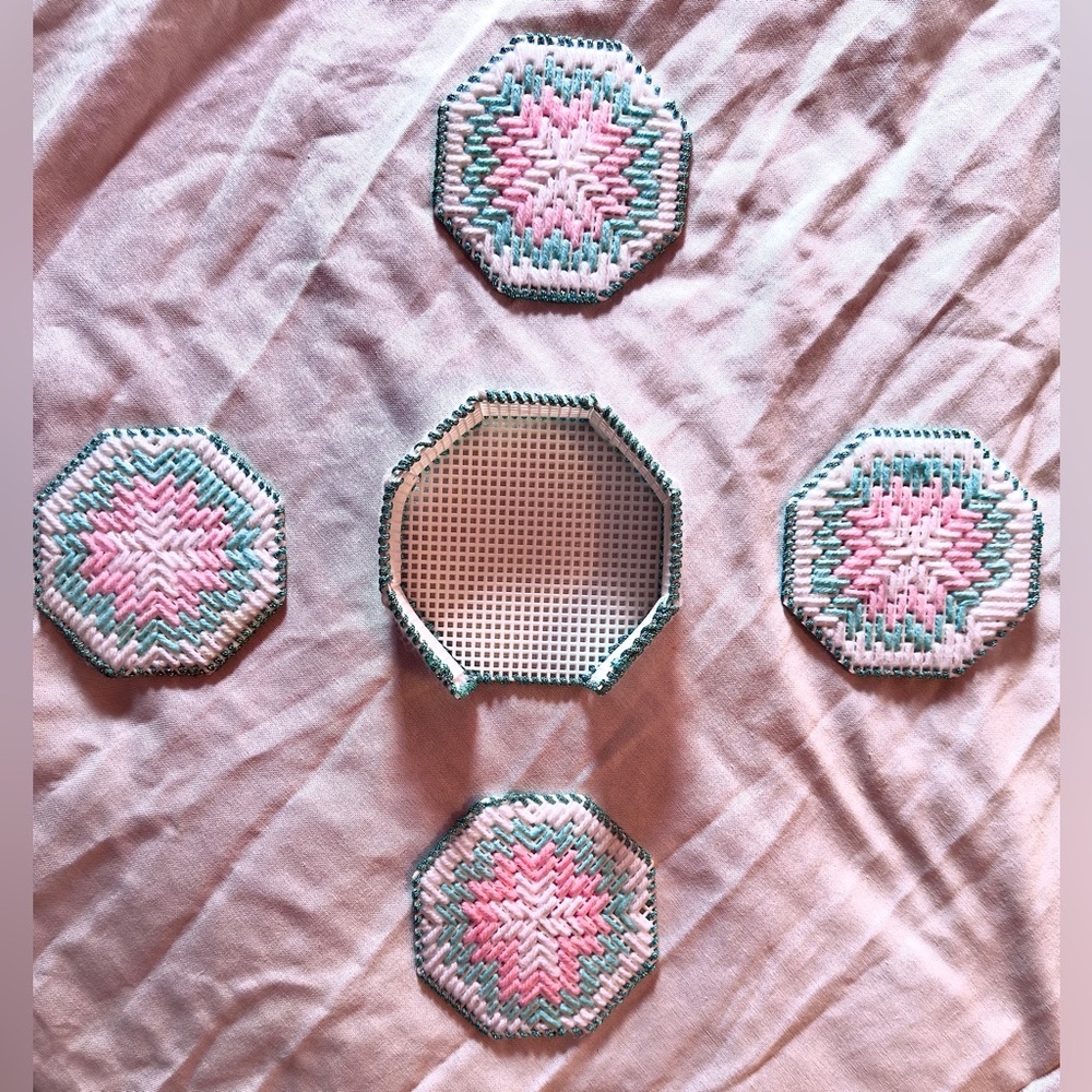 💗❄️Homemade Holiday coasters